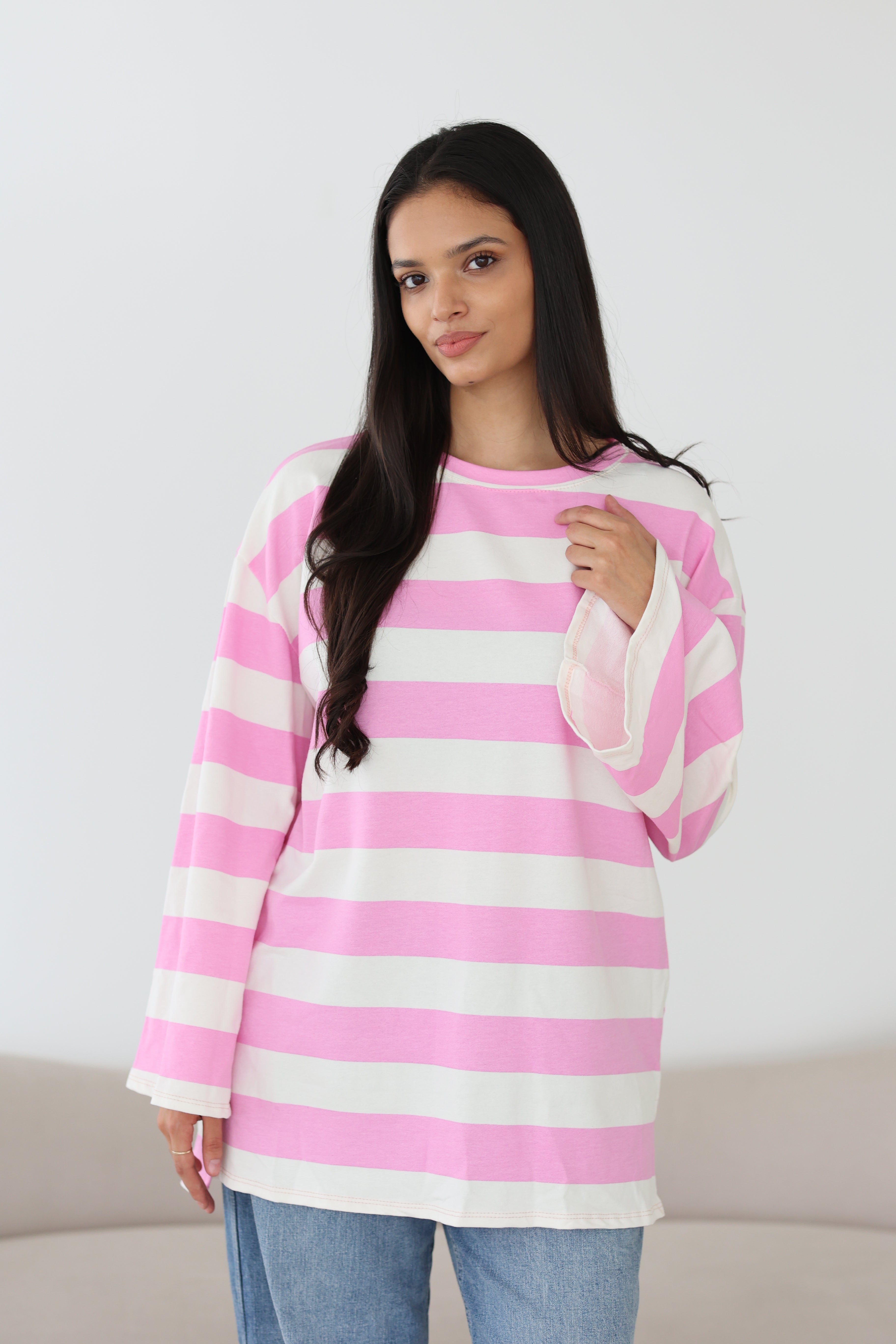 Gestreiftes Basic Longsleeve