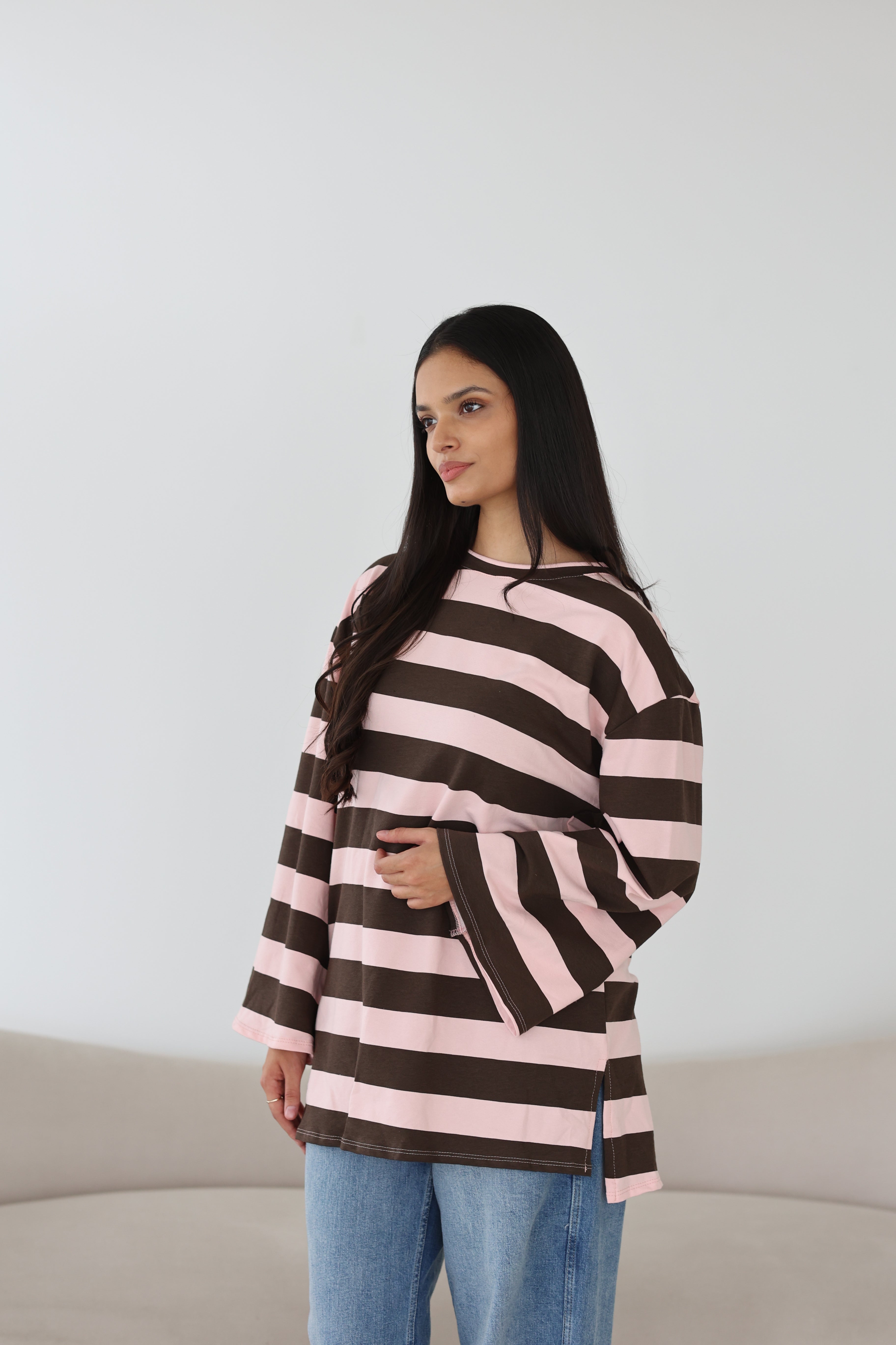 Gestreiftes Basic Longsleeve