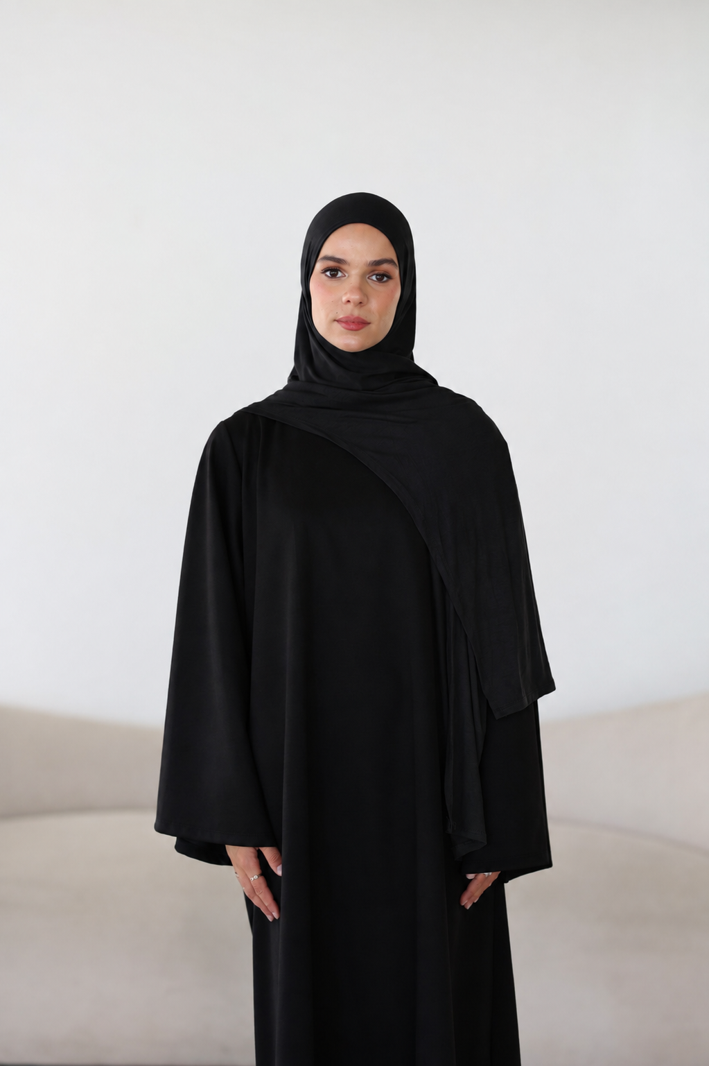 Easy Jersey Hijab in Schwarz
