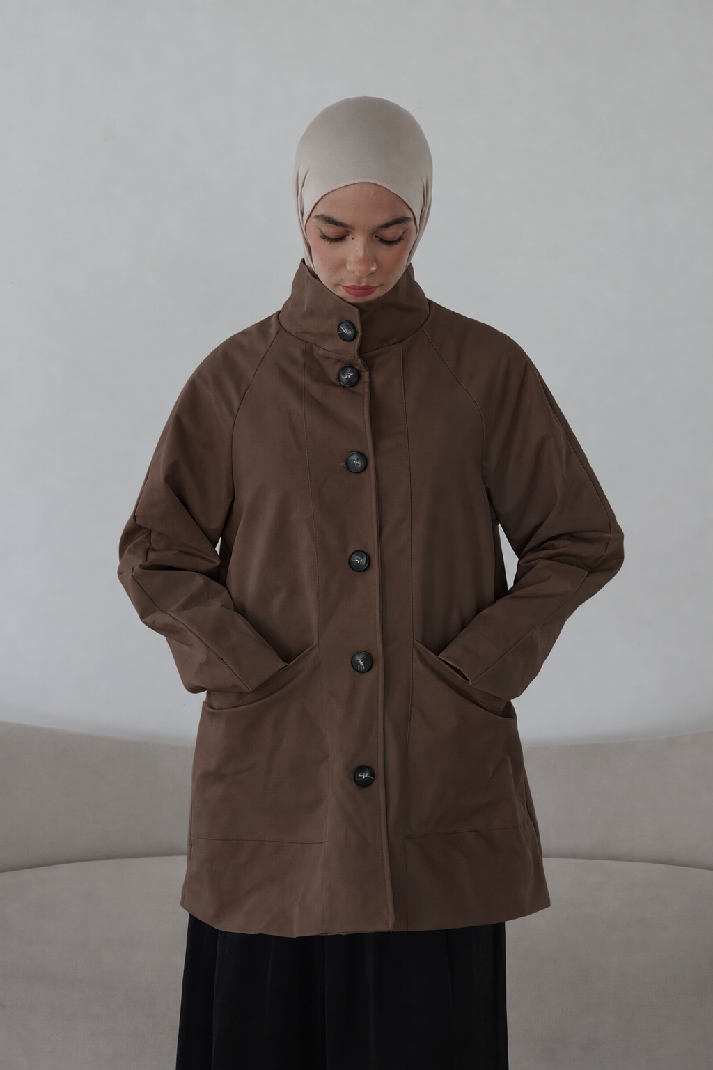 Übergangsjacke mit Stehkragen