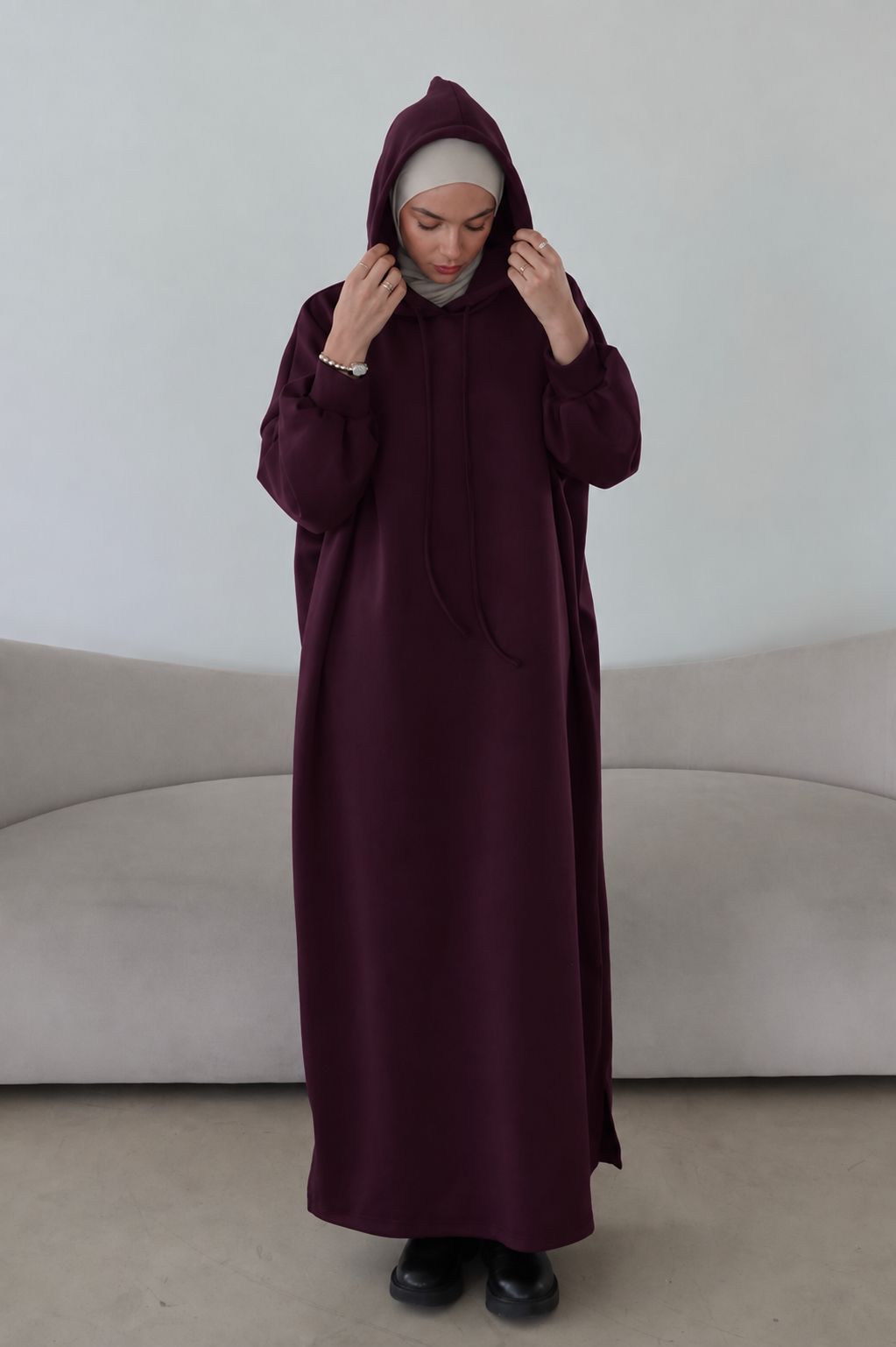 Sweatkleid mit Kapuze