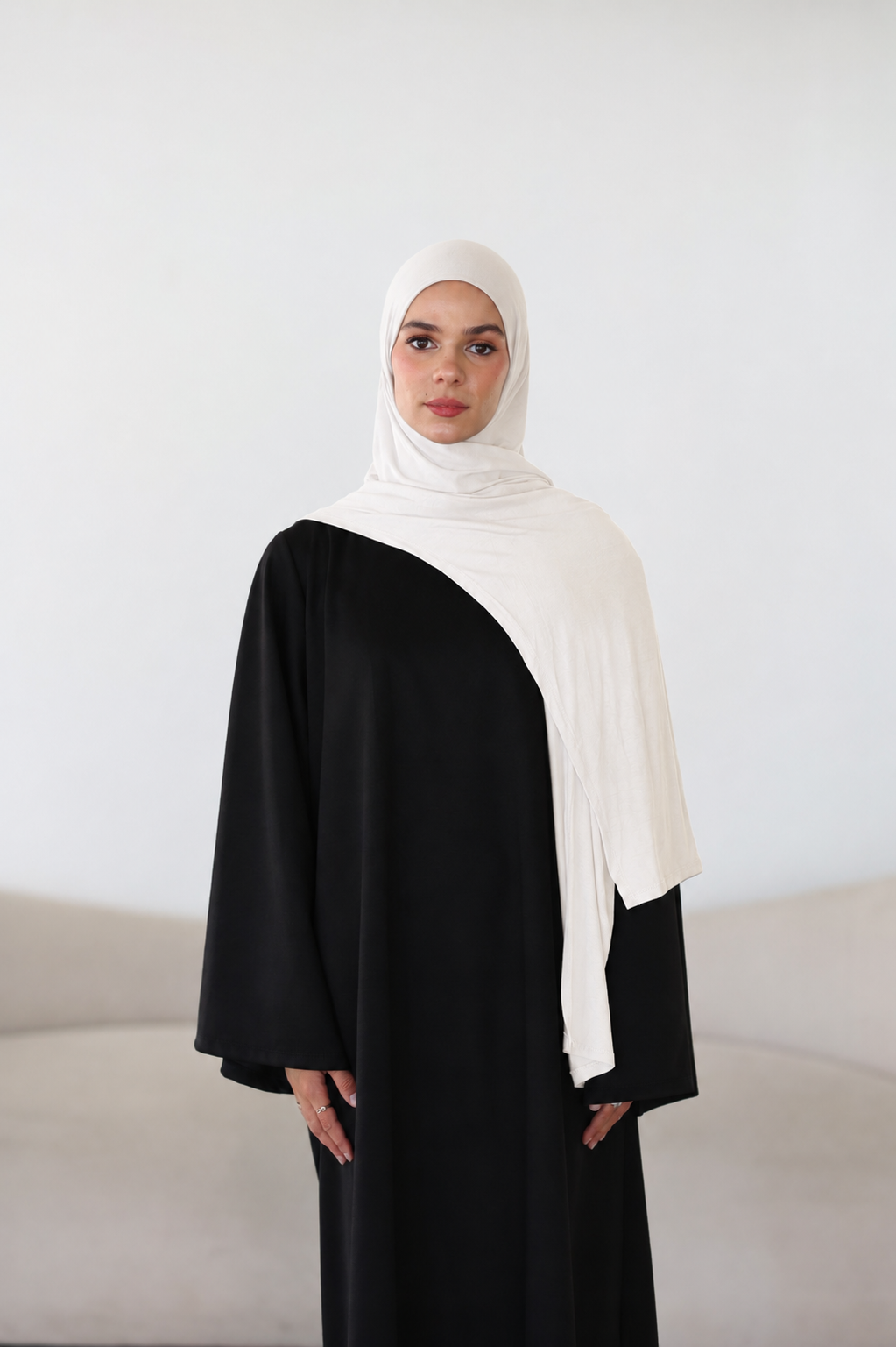Easy Jersey Hijab in Weiß
