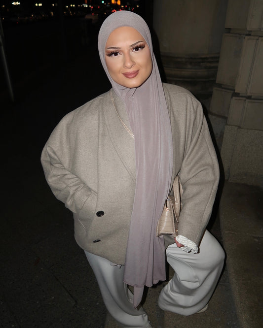 Premium Jersey Hijab - Light Taupe