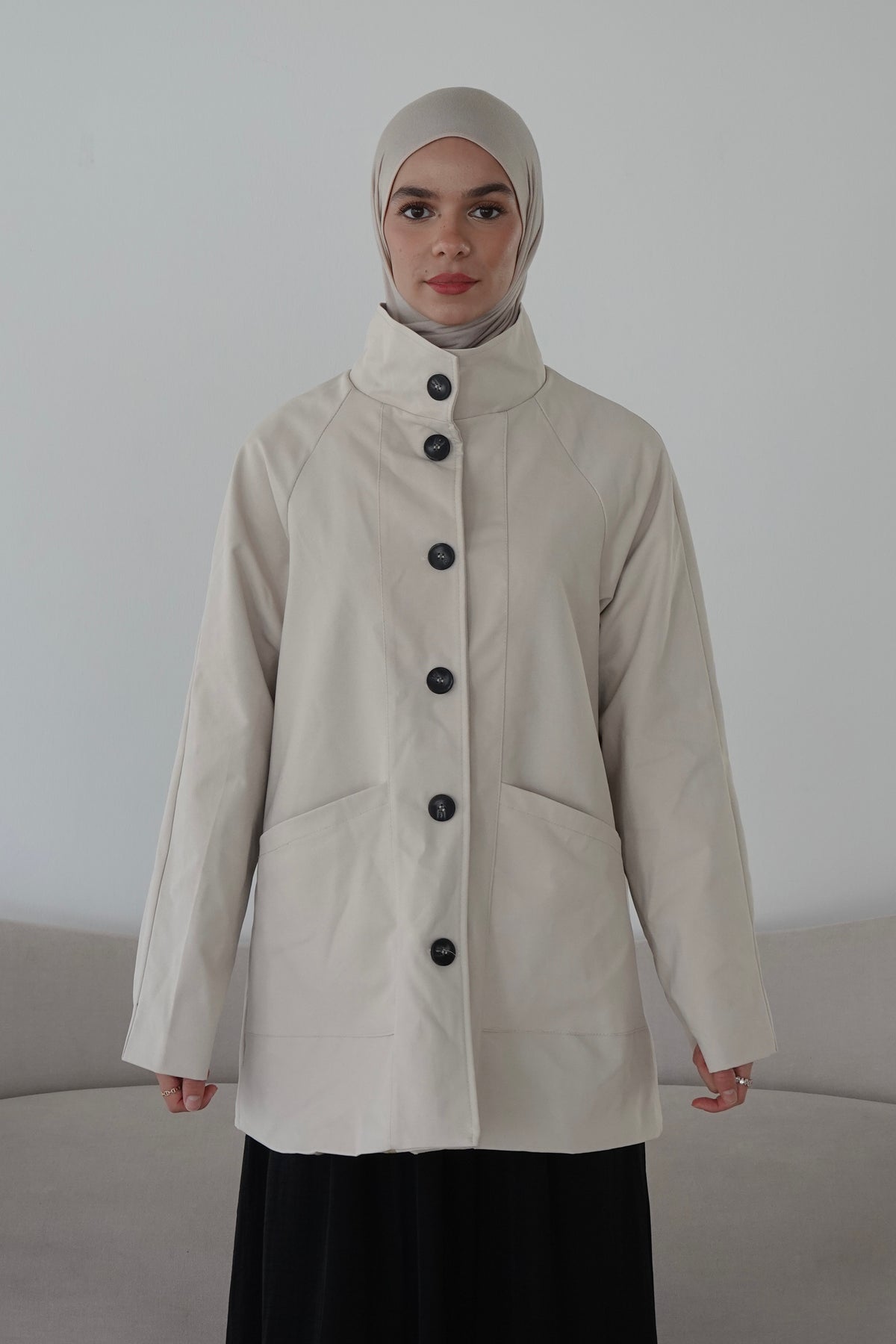 Übergangsjacke mit Stehkragen