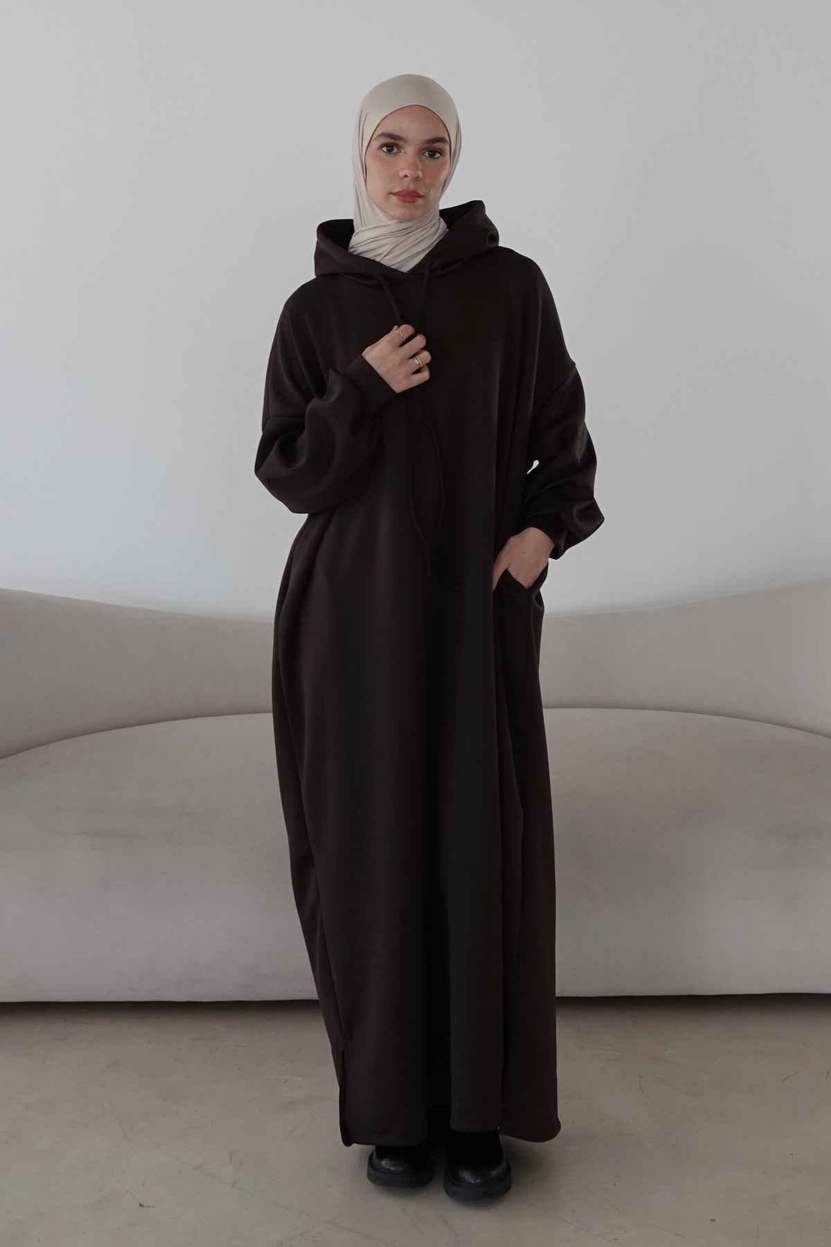 Sweatkleid mit Kapuze