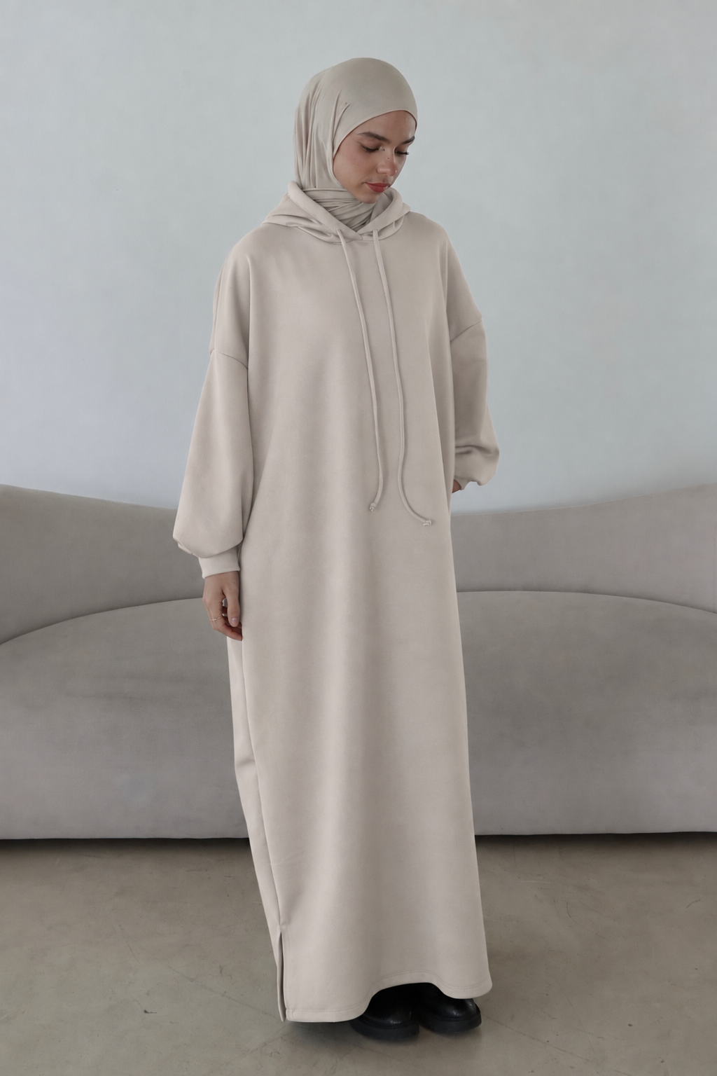 Sweatkleid mit Kapuze