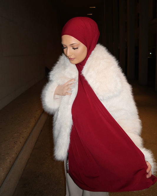 Premium Jersey Hijab - Bordeaux
