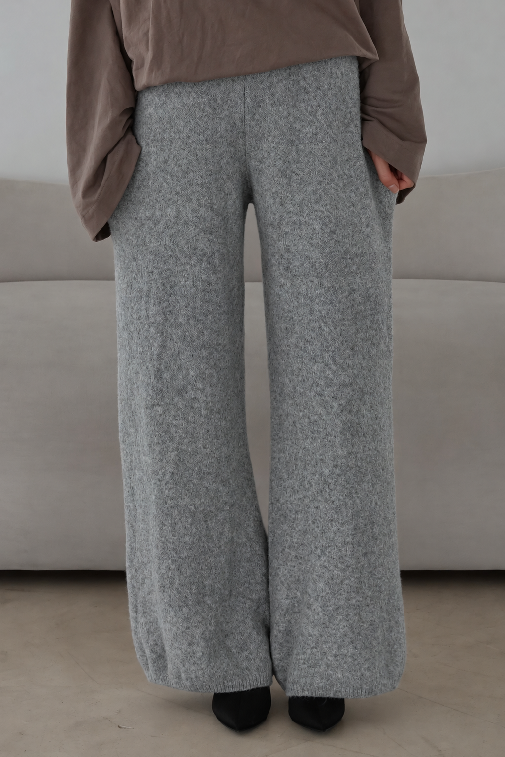 Weite Strickhose