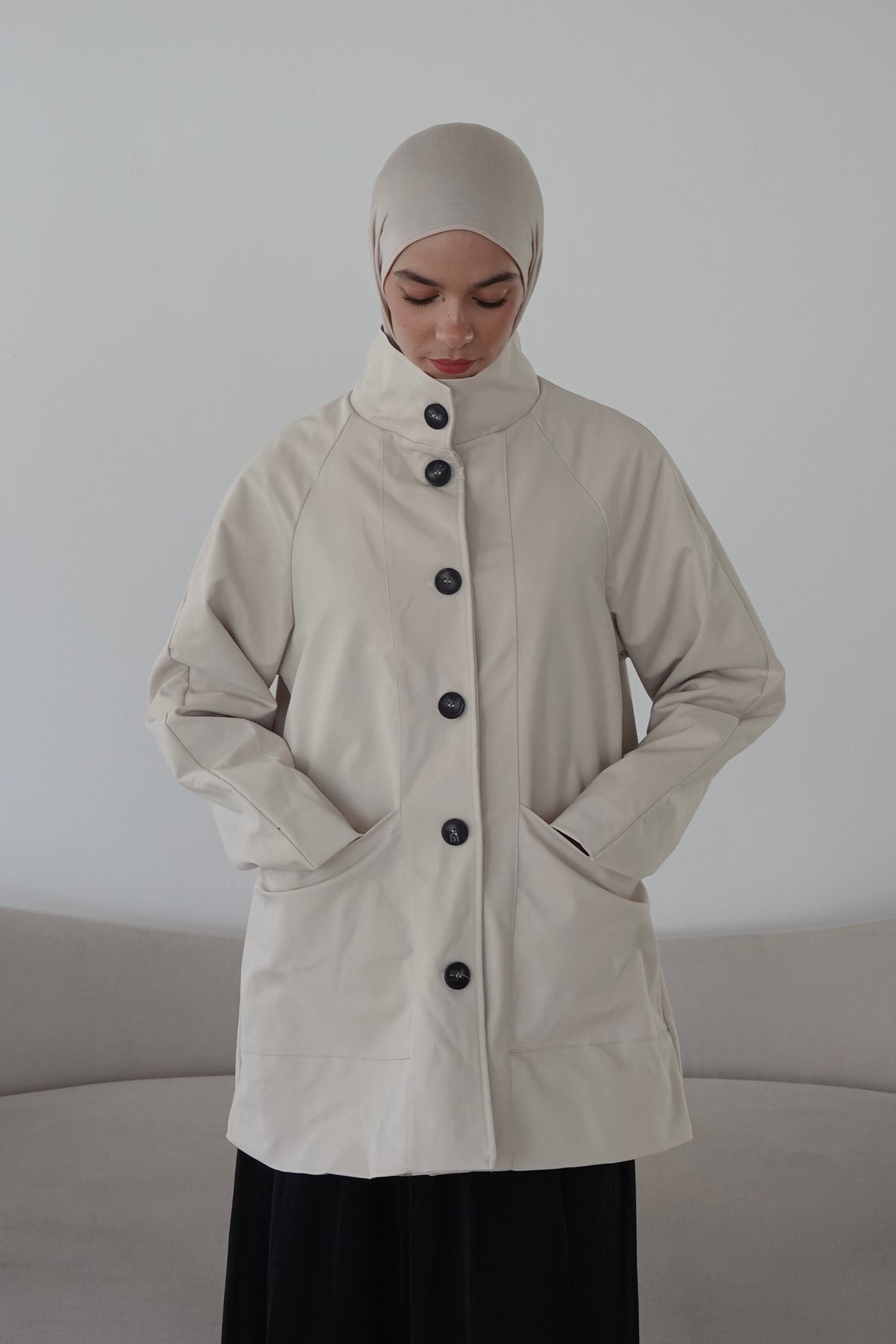 Übergangsjacke mit Stehkragen