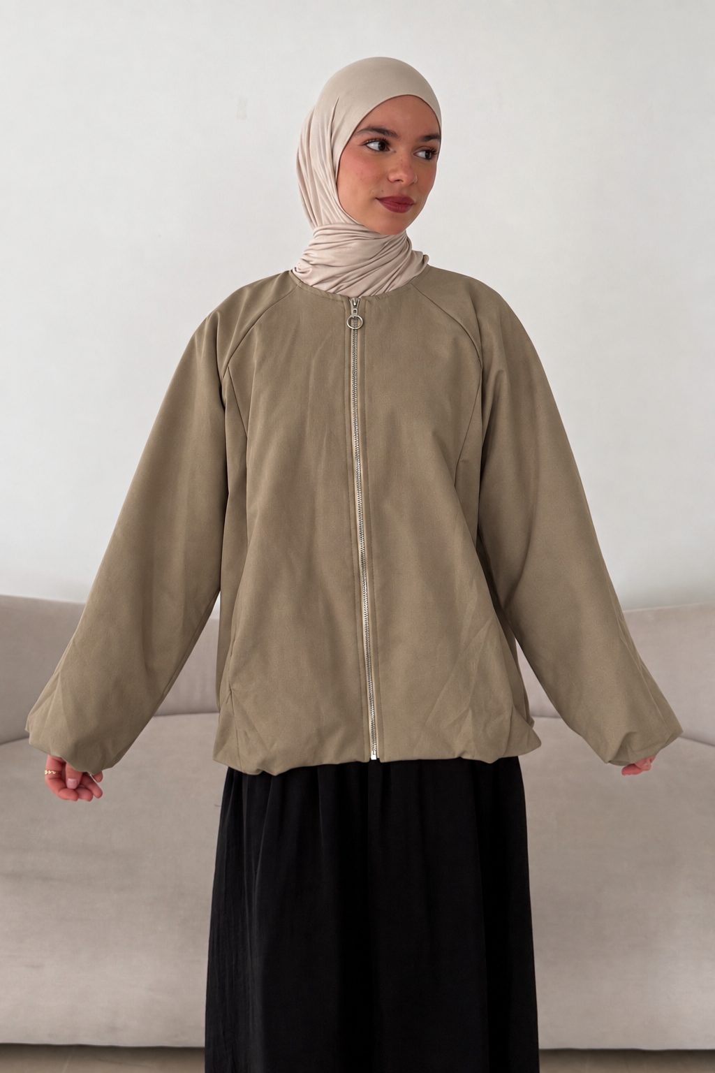 Weite Übergangsjacke