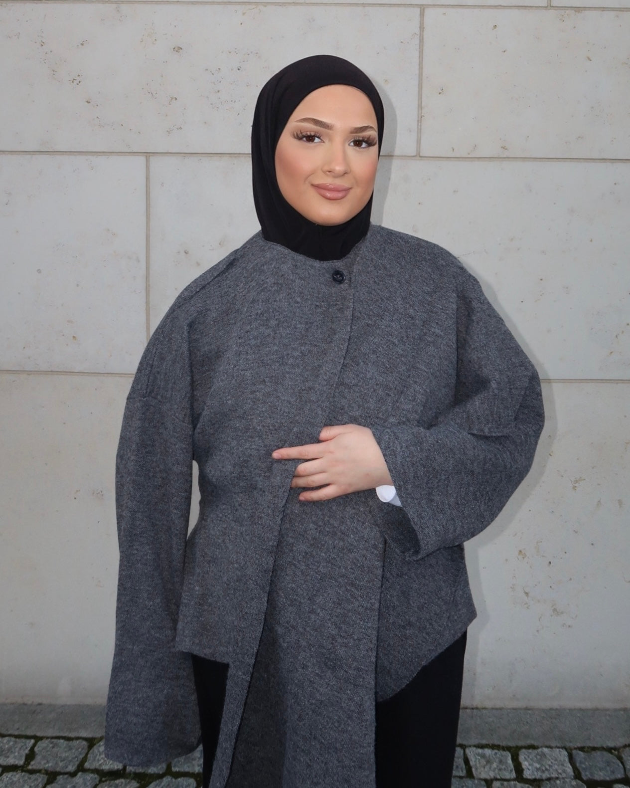 Smoky Grey – Asymmetric Jacket