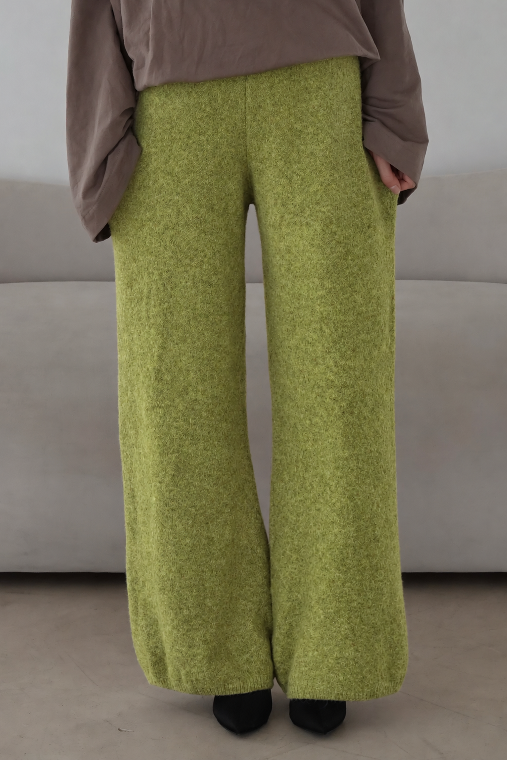 Weite Strickhose
