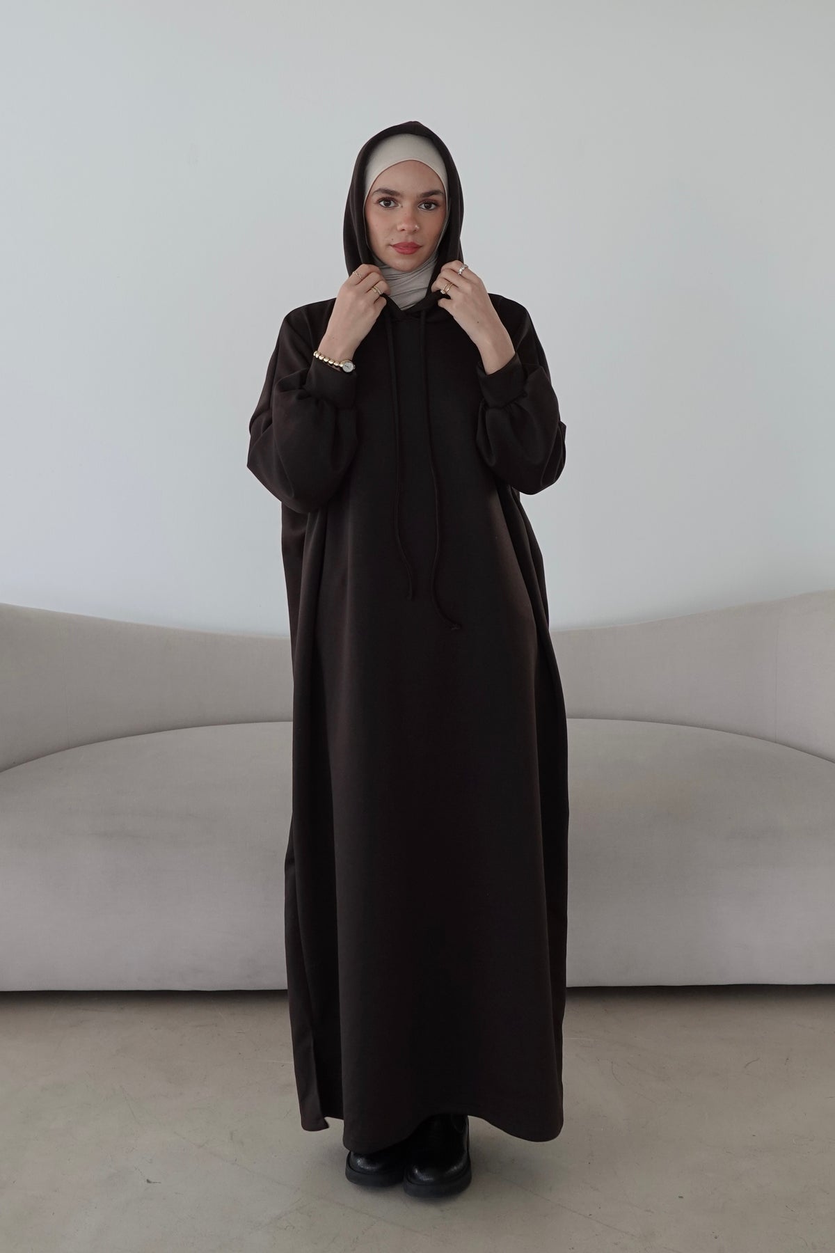 Sweatkleid mit Kapuze