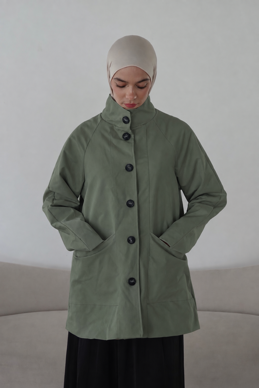 Übergangsjacke mit Stehkragen
