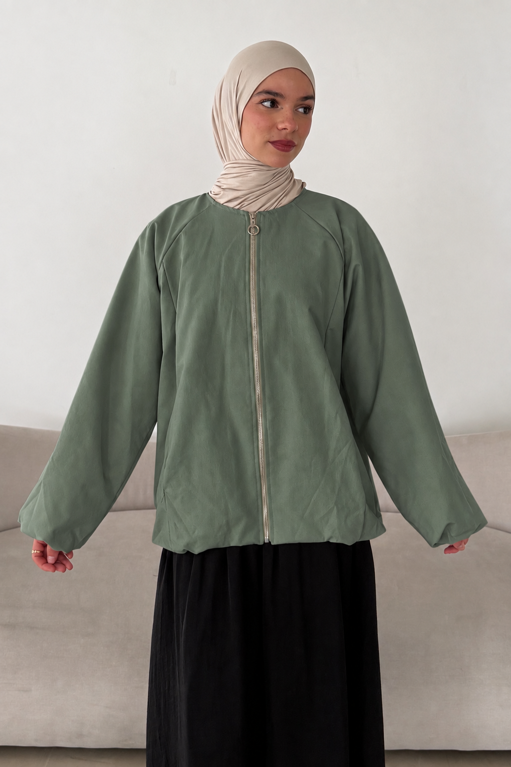 Weite Übergangsjacke