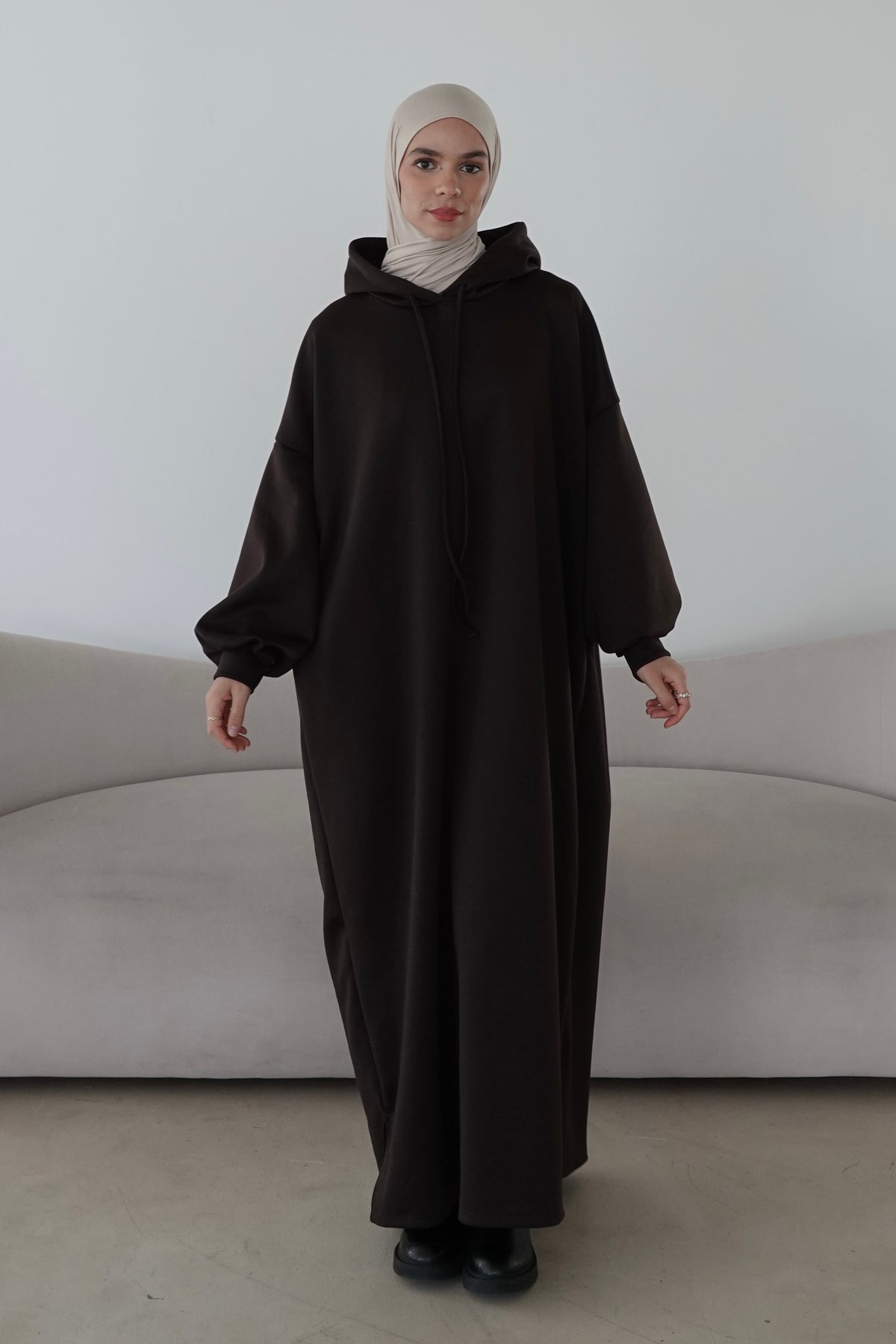 Sweatkleid mit Kapuze