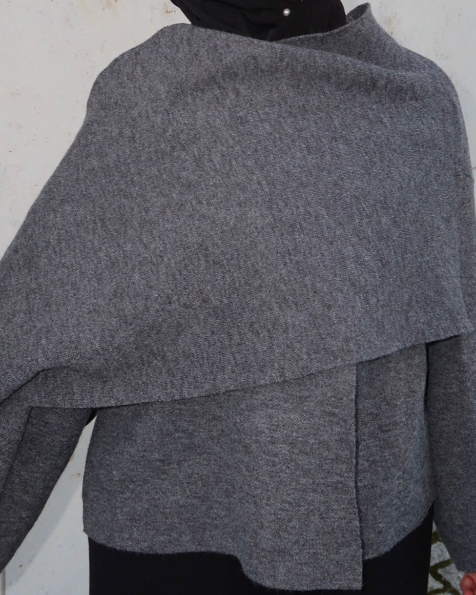 Smoky Grey – Asymmetric Jacket