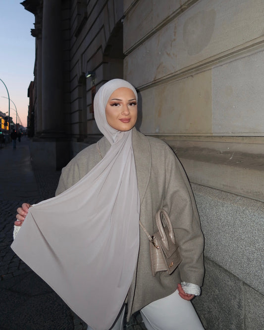 Premium Jersey Hijab - Greige