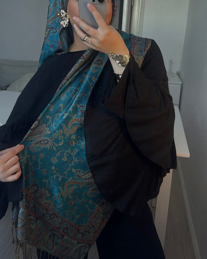 Turquoise Macaron – Premium Pashmina Hijab