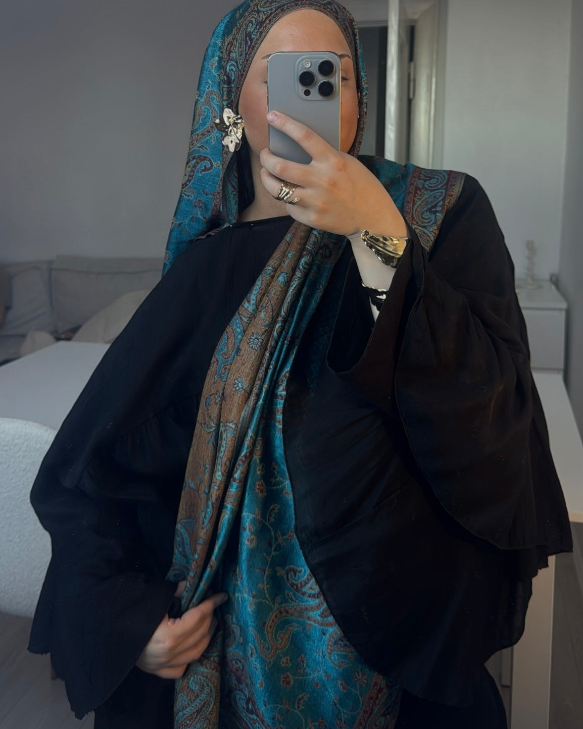 Turquoise Macaron – Premium Pashmina Hijab