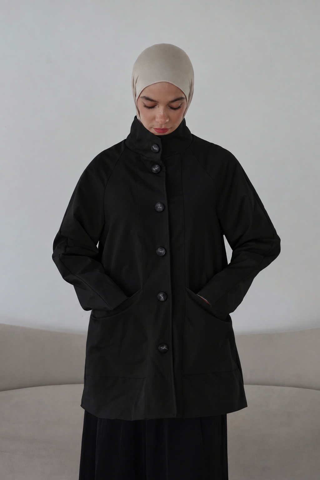 Übergangsjacke mit Stehkragen