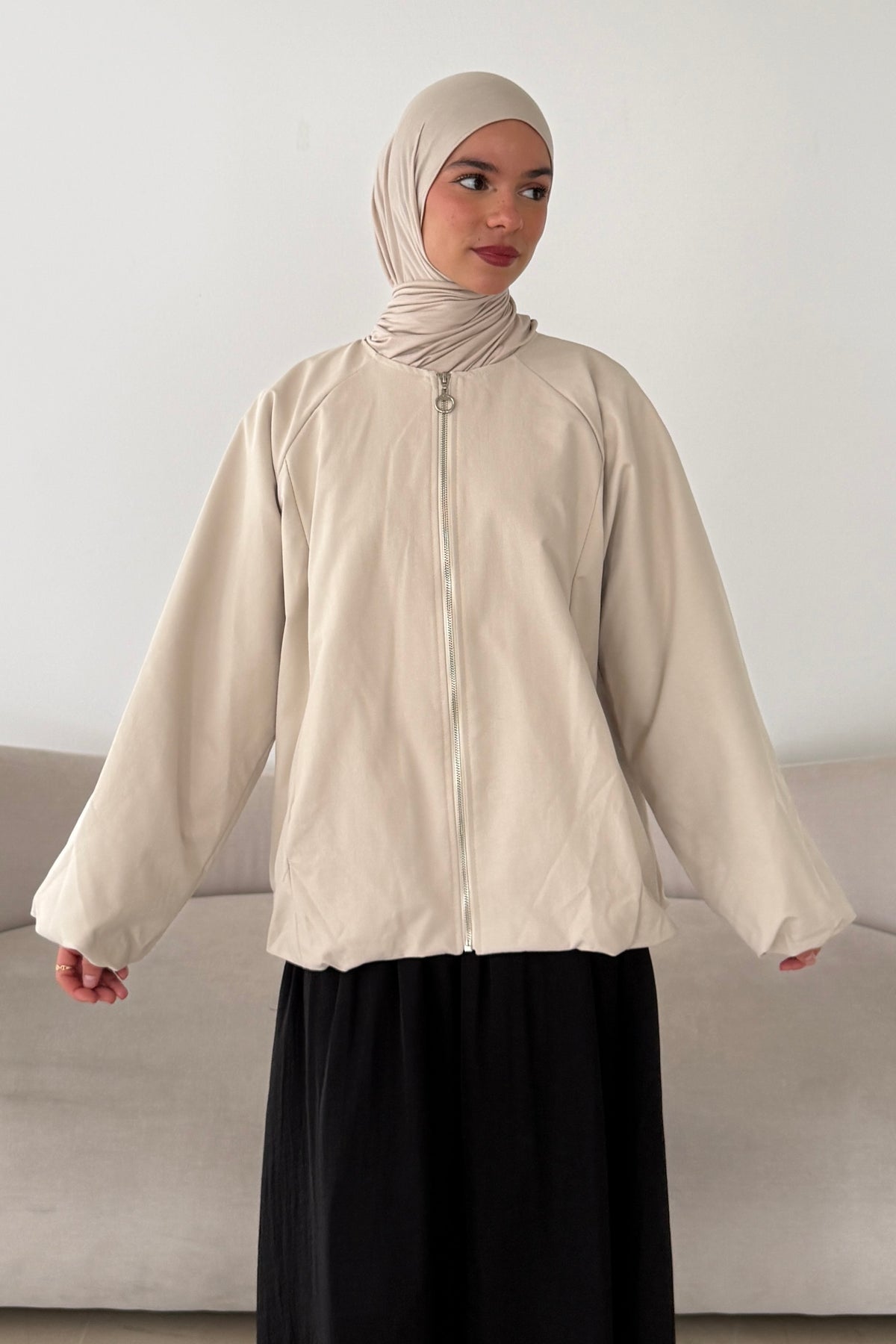 Weite Übergangsjacke