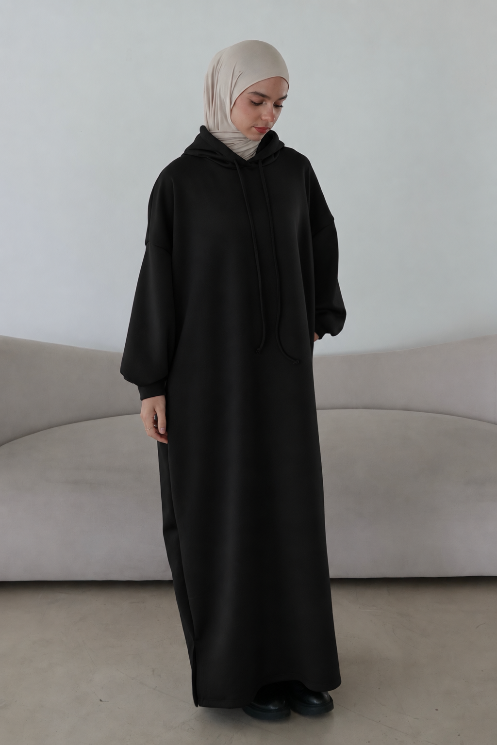 Sweatkleid mit Kapuze