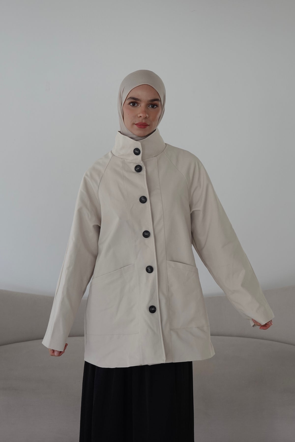 Übergangsjacke mit Stehkragen