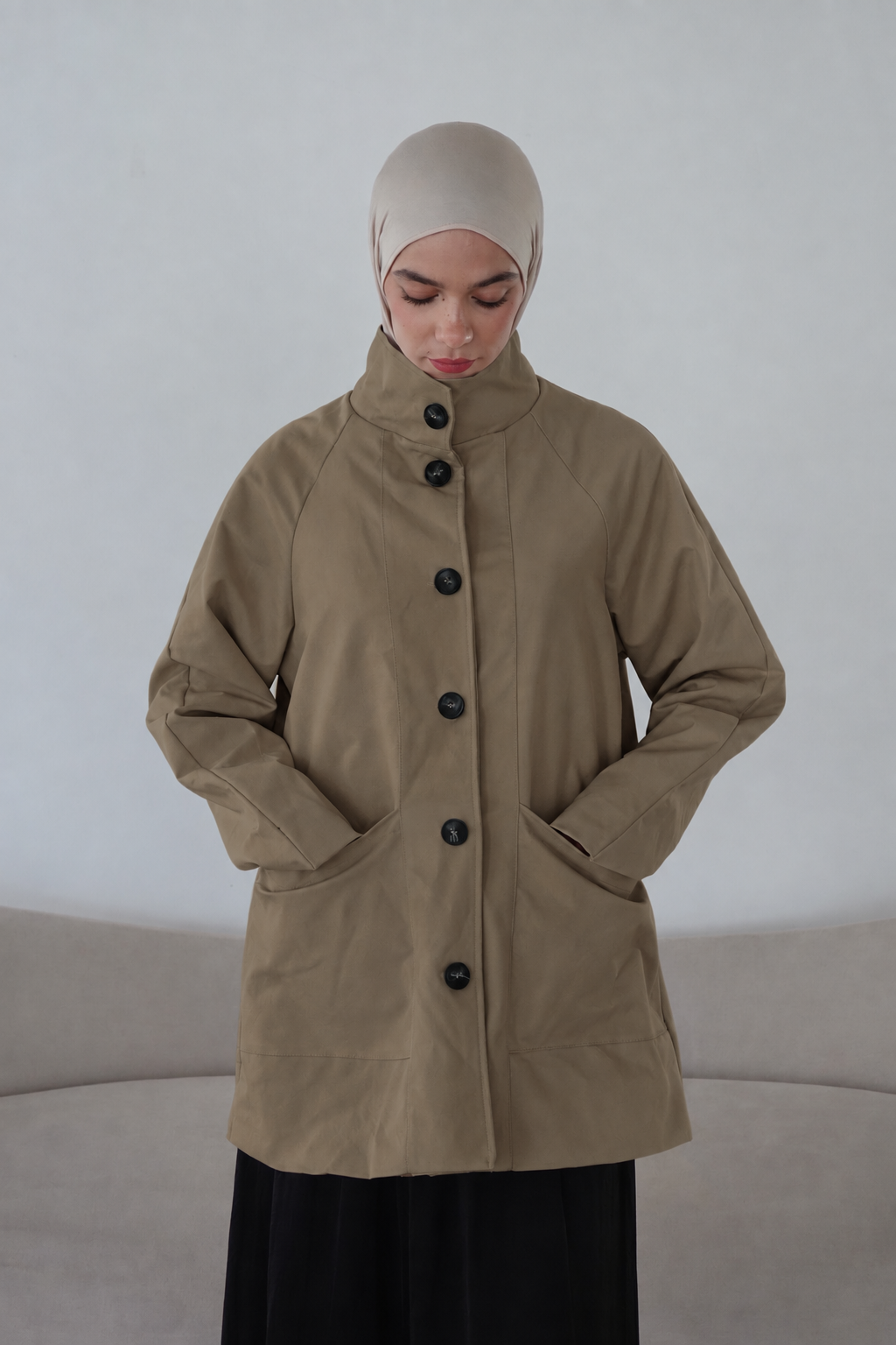 Übergangsjacke mit Stehkragen