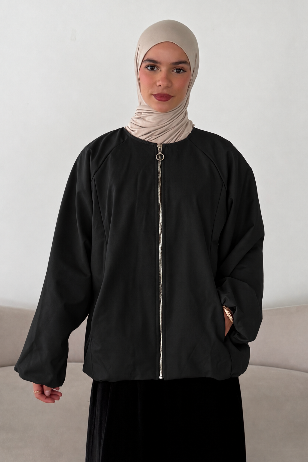 Weite Übergangsjacke