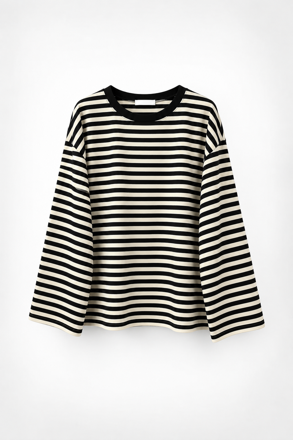 Weites Langarmshirt mit Streifen
