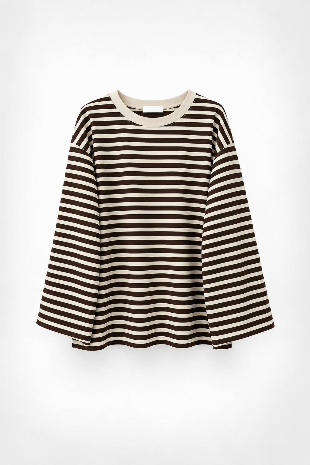 Weites Langarmshirt mit Streifen