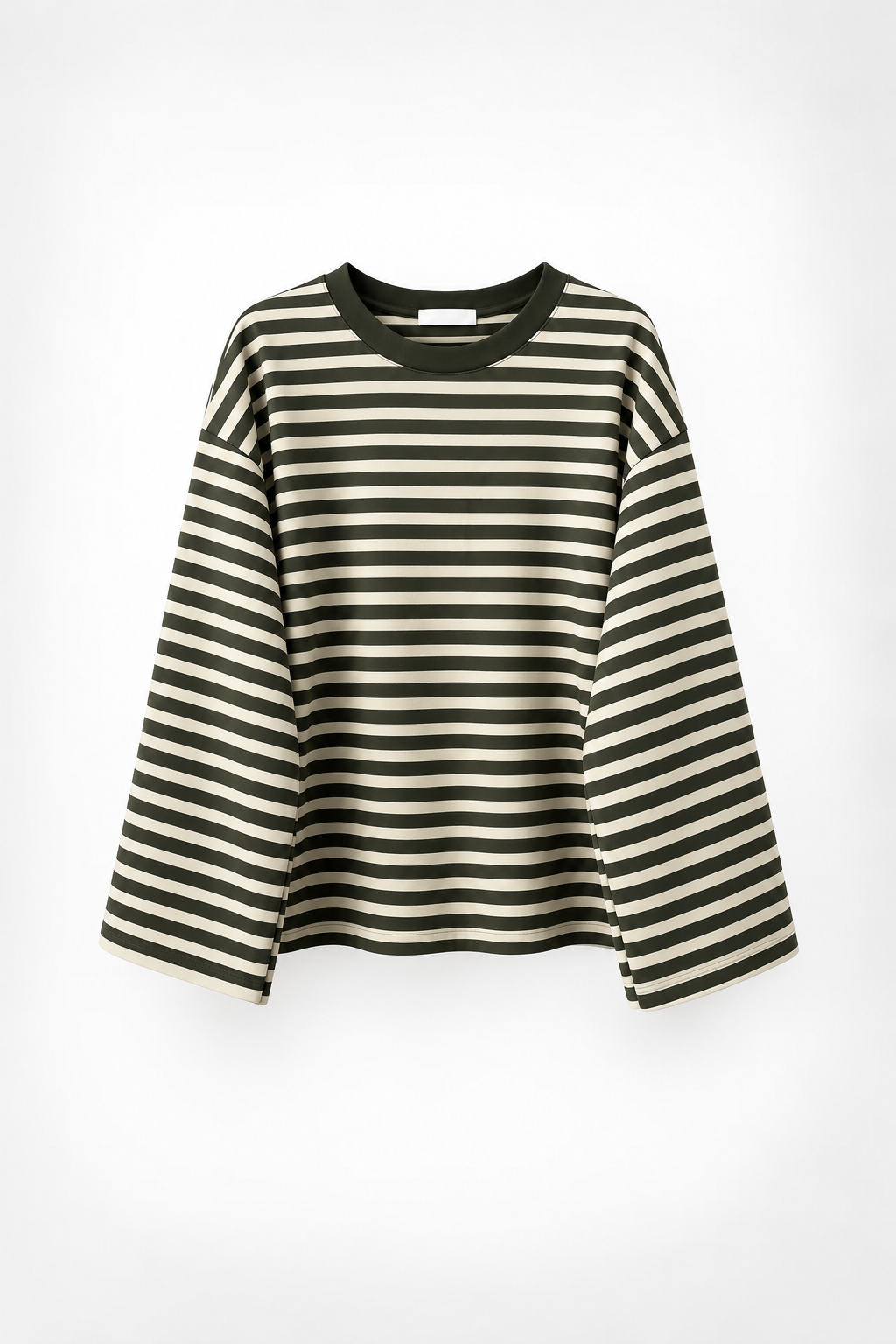 Weites Langarmshirt mit Streifen