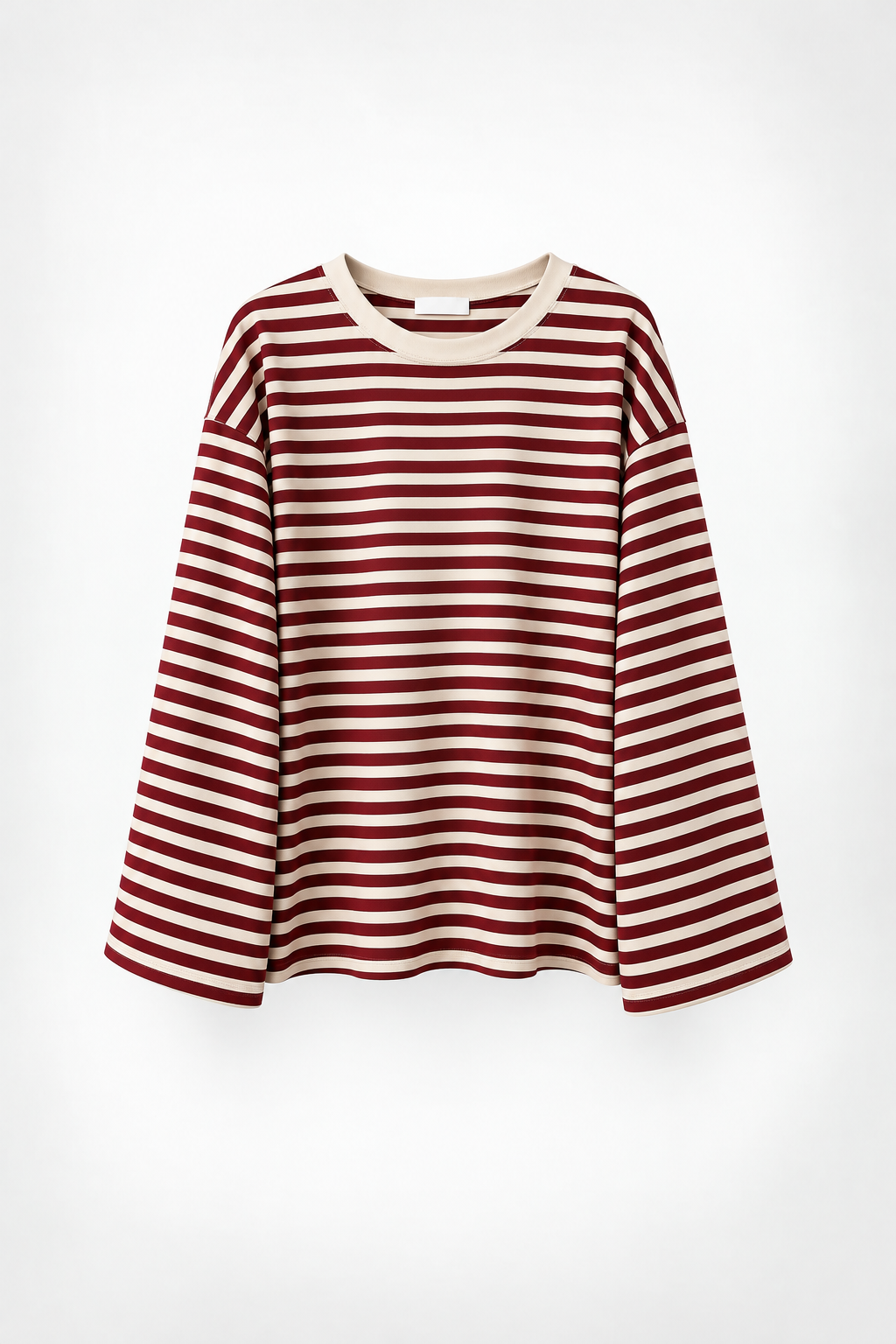 Weites Langarmshirt mit Streifen