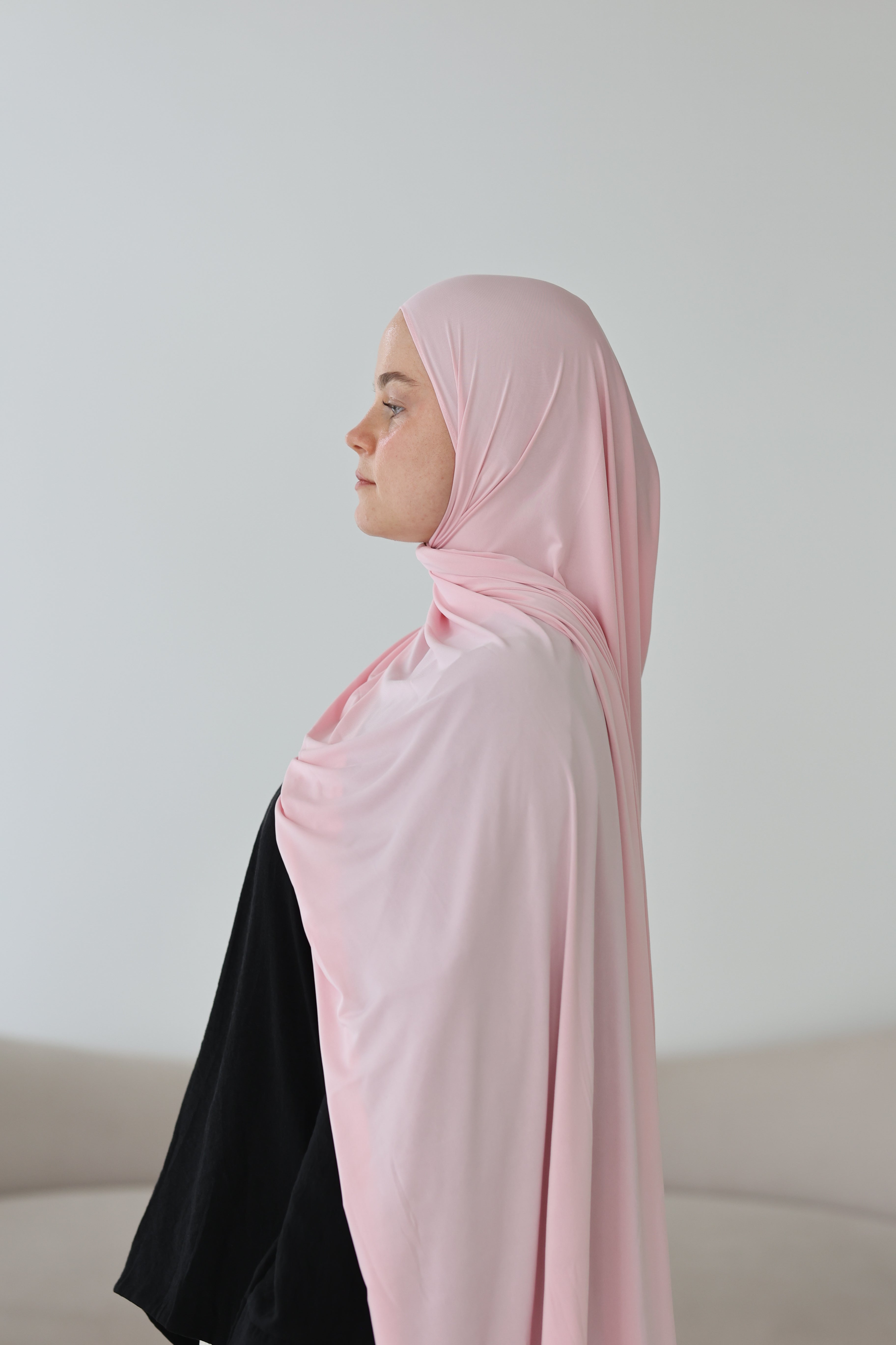 Liquid Jersey in Pastellrosa