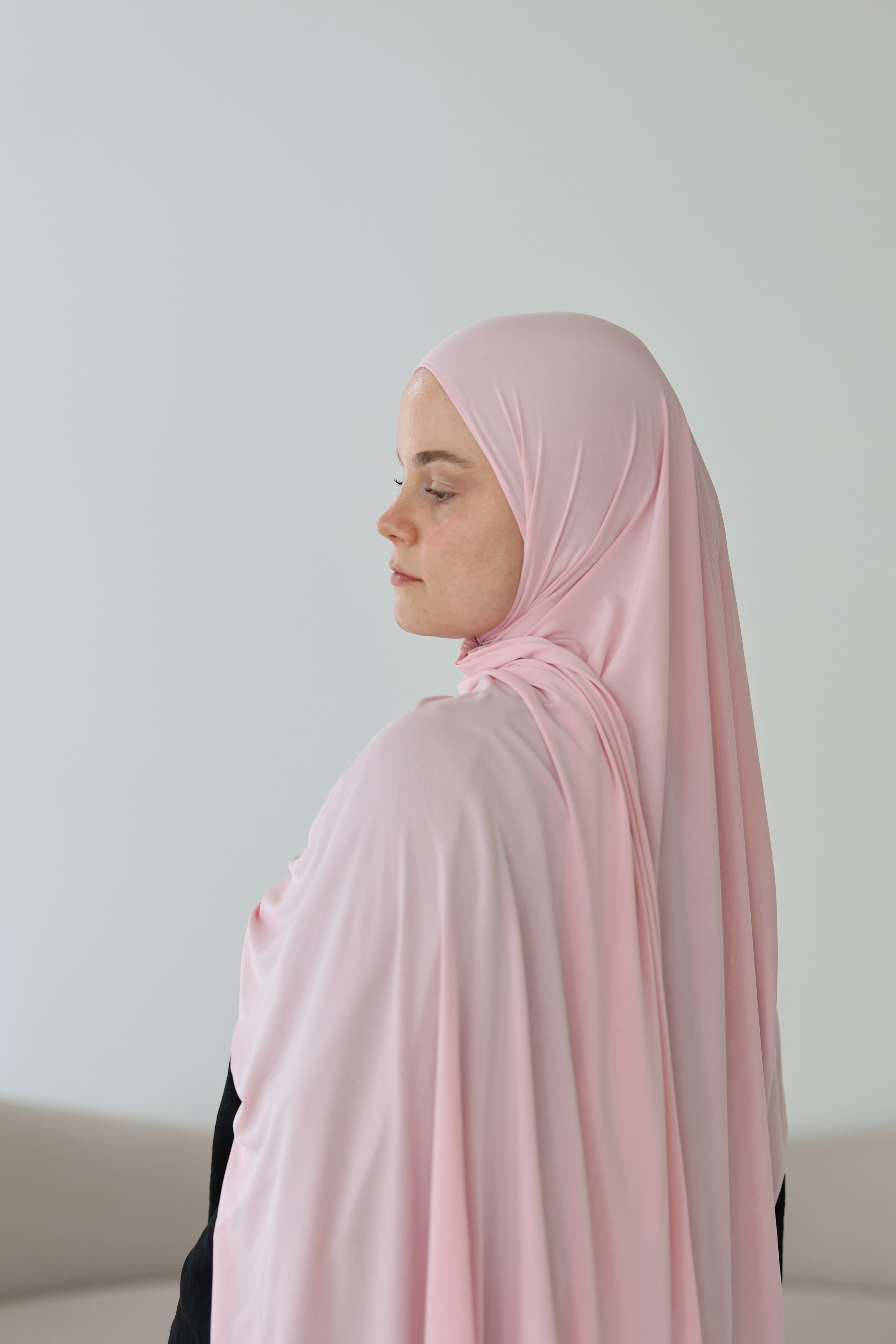 Liquid Jersey in Pastellrosa