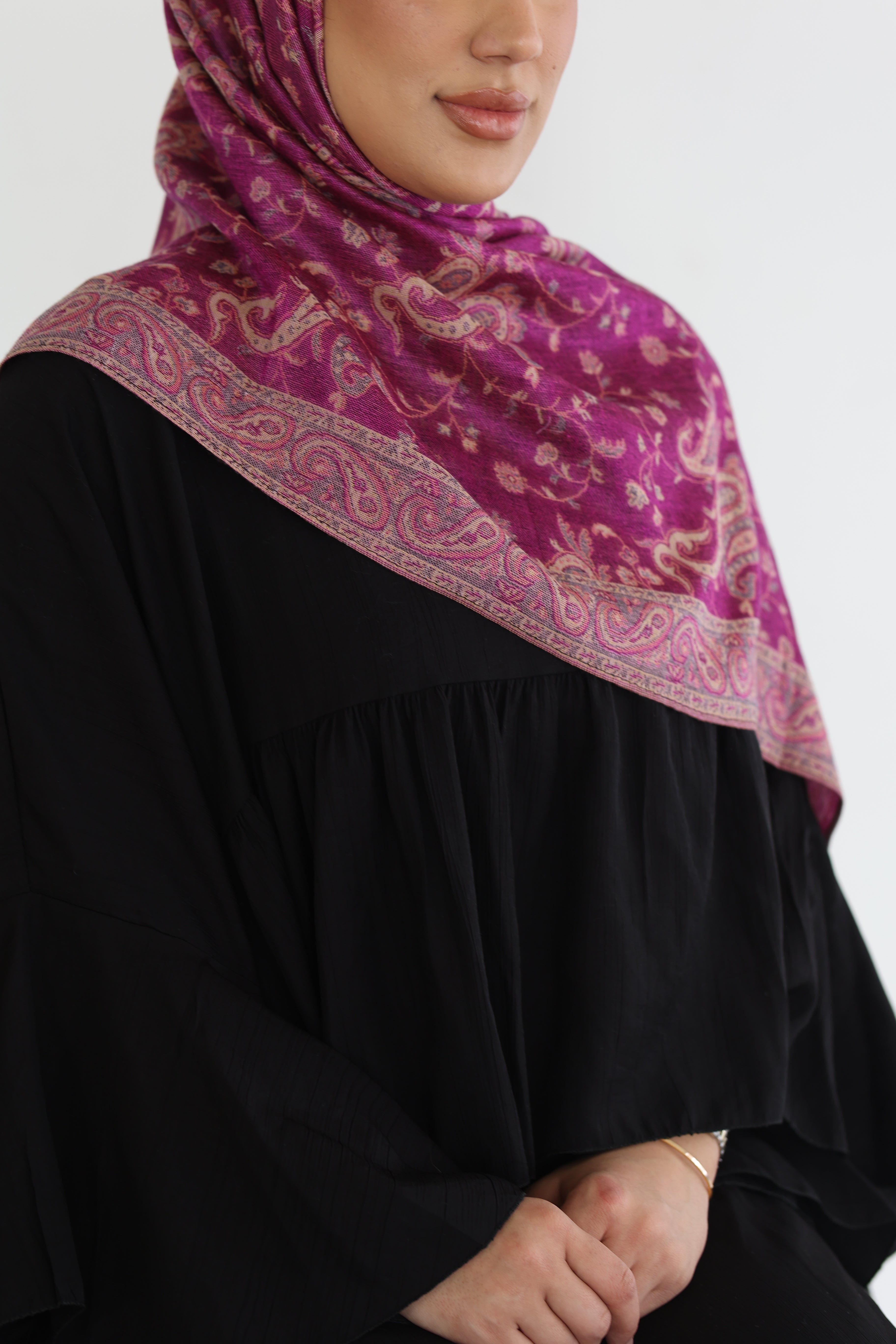 Premium Pashmina in Plum