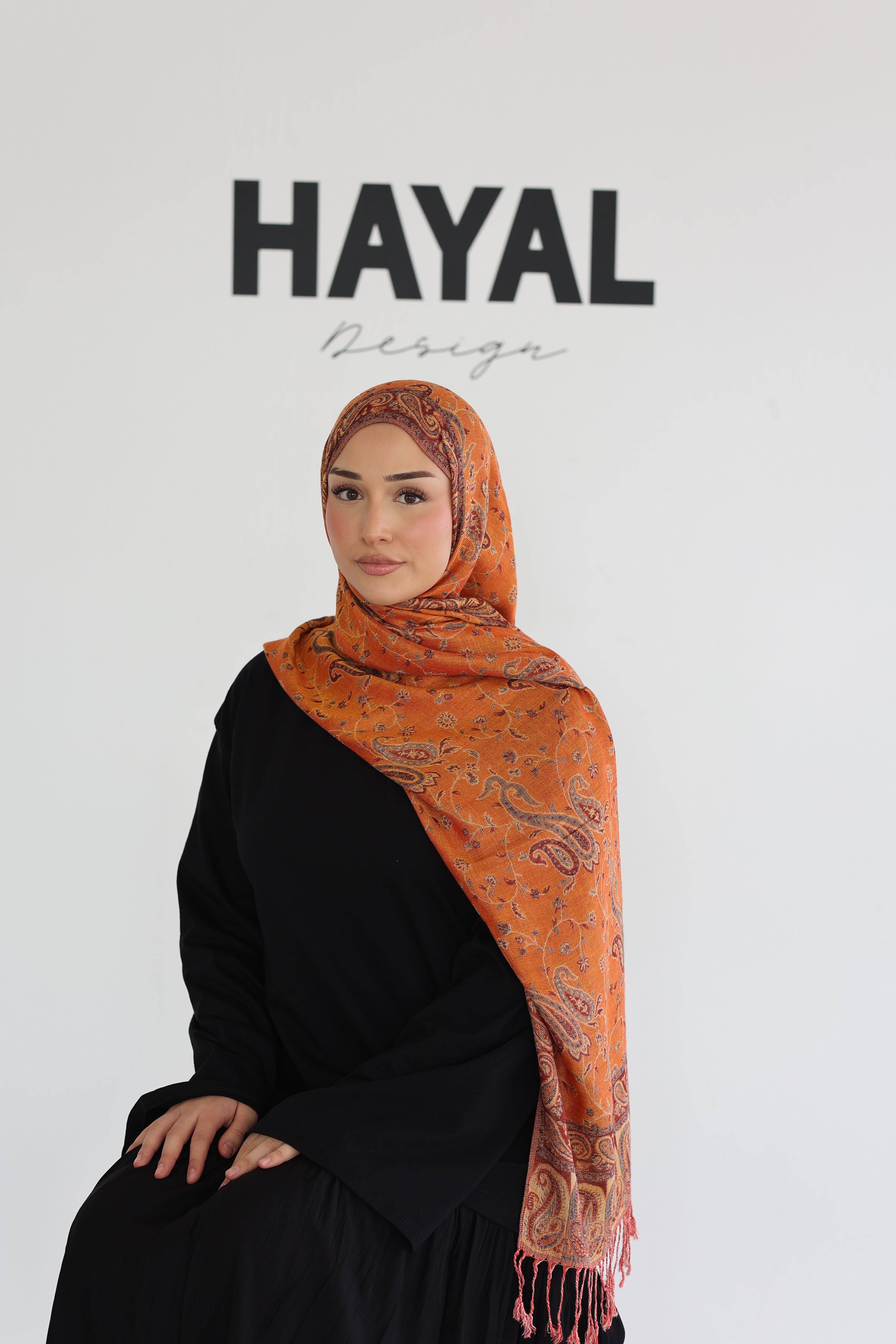 Premium Pashmina in Honey Mango