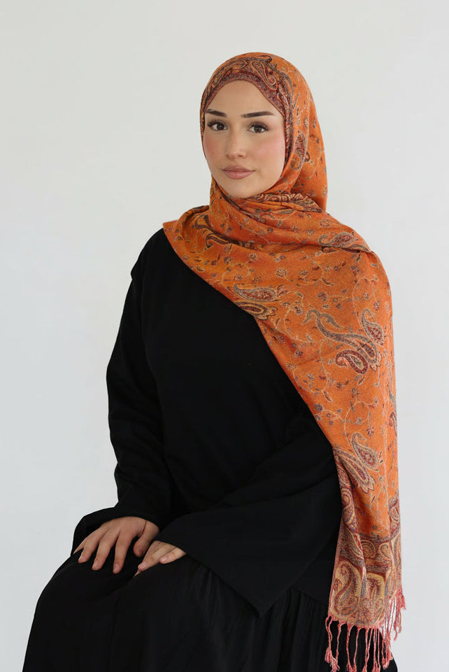 Premium Pashmina in Honey Mango
