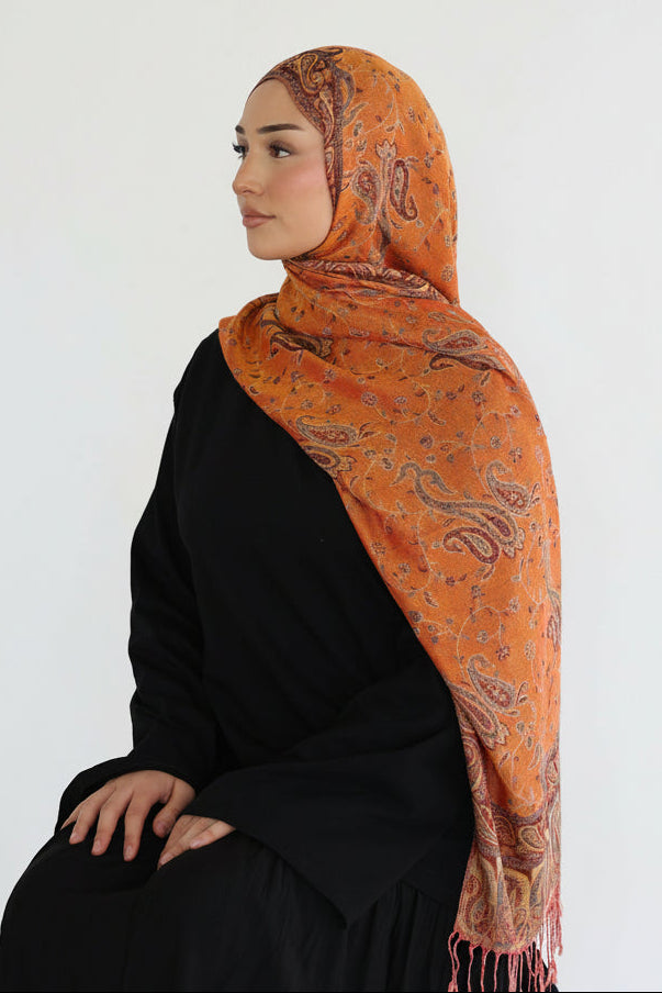 Premium Pashmina in Honey Mango