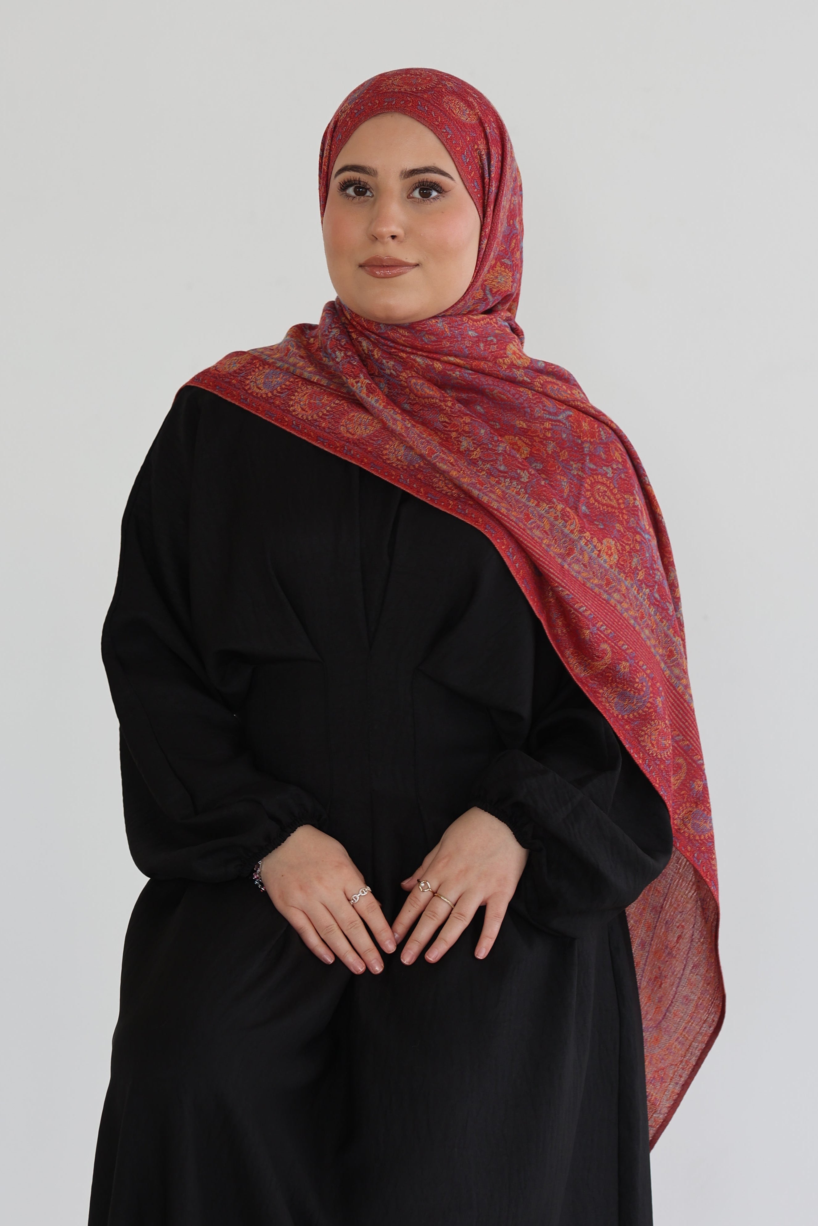 Premium Pashmina in Cherry