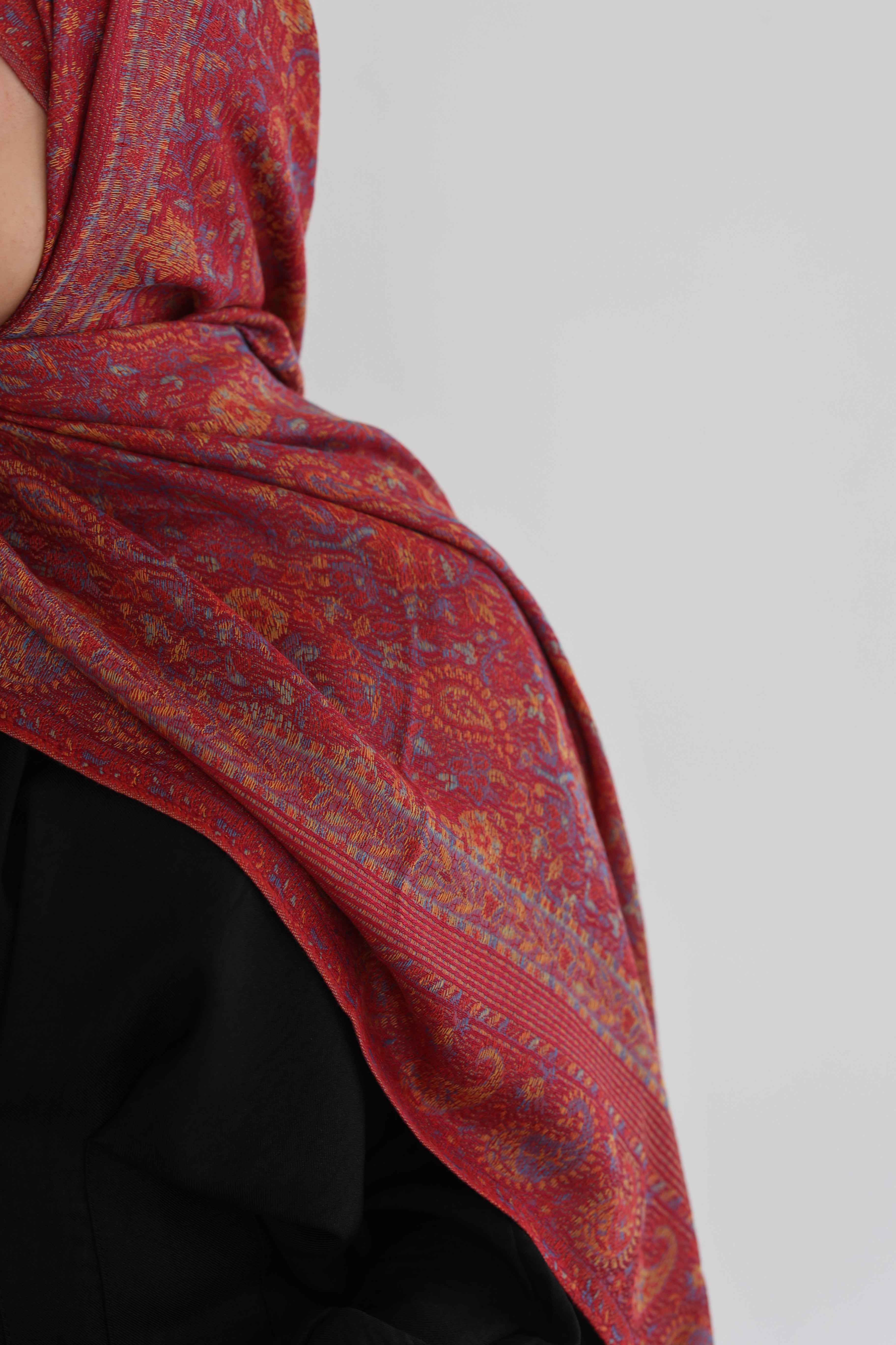 Premium Pashmina in Cherry