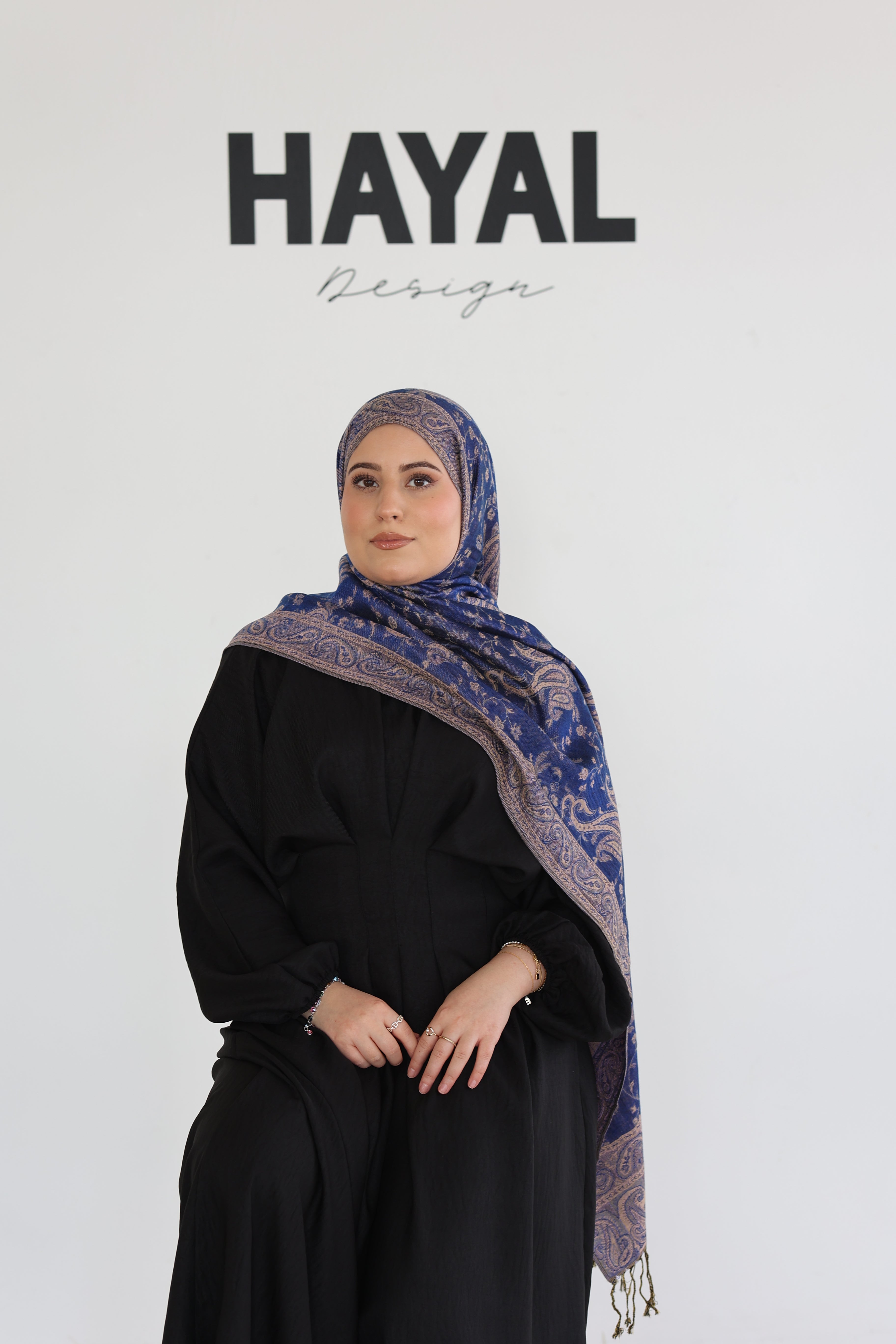 Premium Pashmina in Blueberry