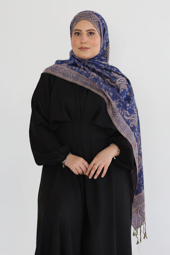 Premium Pashmina in Blueberry