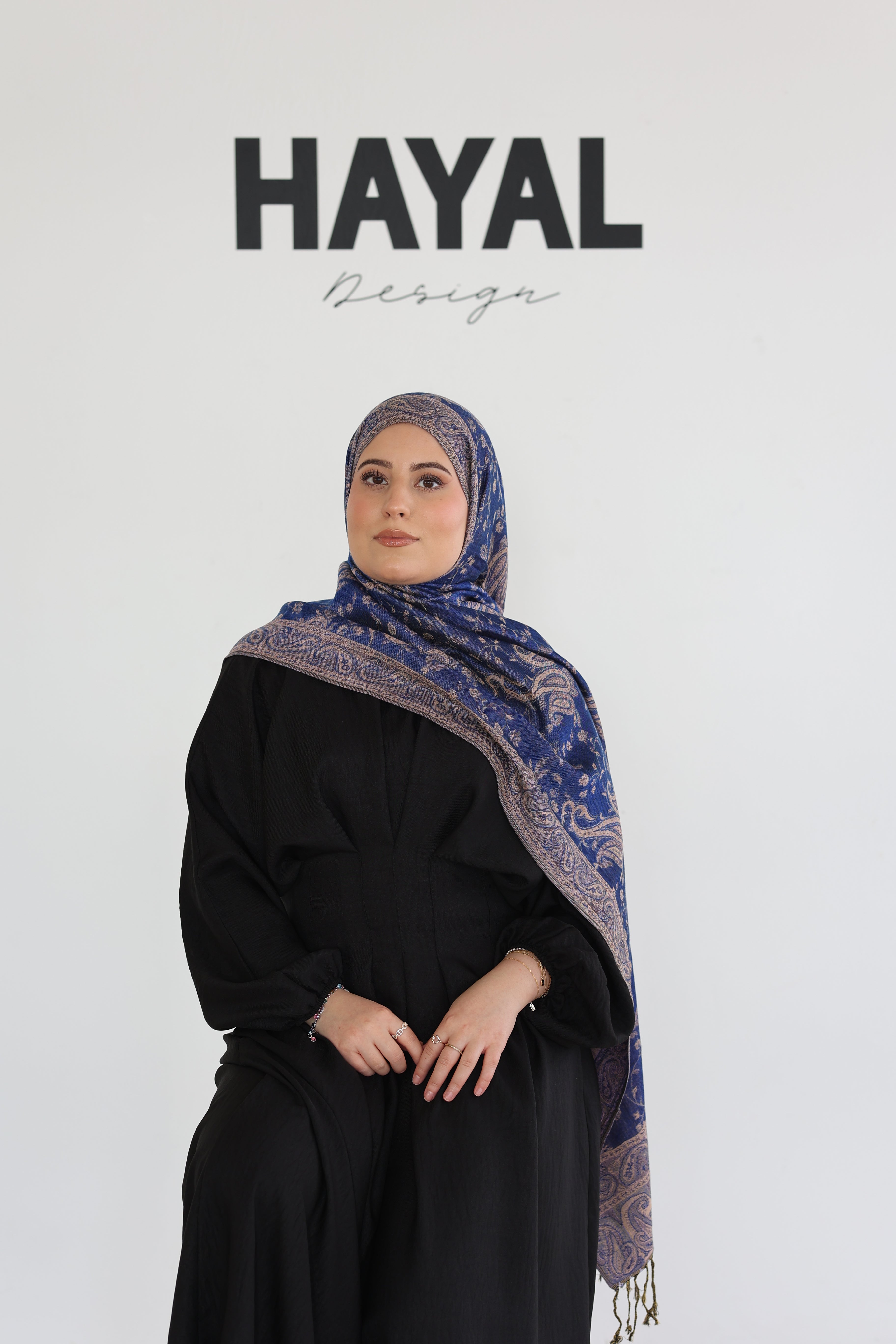 Premium Pashmina in Blueberry